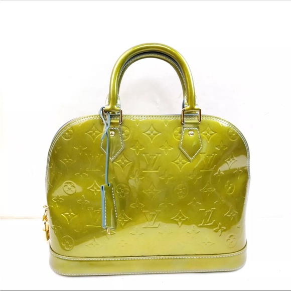 Authentic Louis Vuitton Vernis Alma Bag PM size Green - Picture 11 of 15